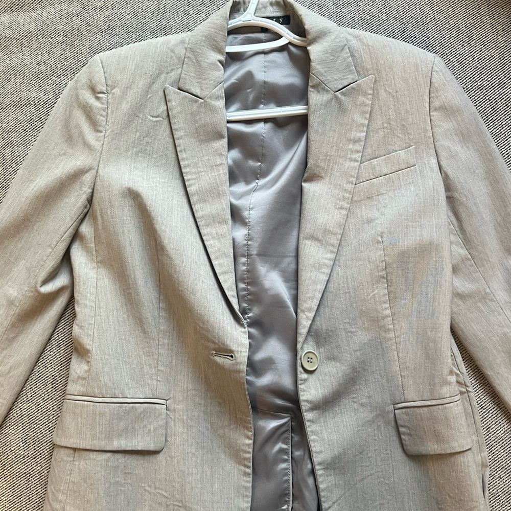 Theory gray wool suit